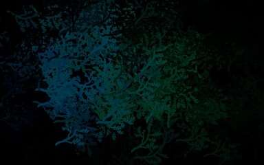 Dark Blue, Green vector doodle layout with trees, branches.