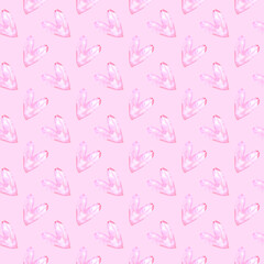 Seamless pattern with watercolor hearts. Romantic love hand drawn backgrounds texture. For greeting cards, wrapping paper, wedding, birthday, fabric, textile, Valentines Day, mothers Day, easter