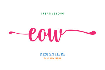 EOW  lettering logo is simple, easy to understand and authoritativePrint