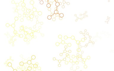 Light Red, Yellow vector backdrop with artificial intelligence data.