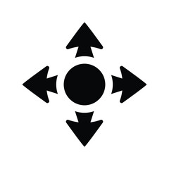 directional arrows icon, compass vector, navigation sign