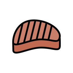 Meat Flat Icon Vector Logo Template Illustration