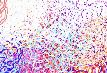 Light Blue, Yellow vector pattern with spheres, lines.