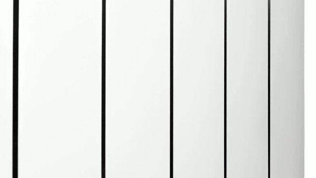 White bimetallic heating convector close-up from bottom to top.