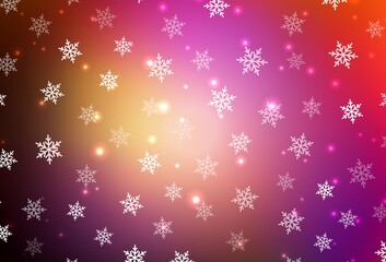 Dark Pink, Red vector backdrop in holiday style.
