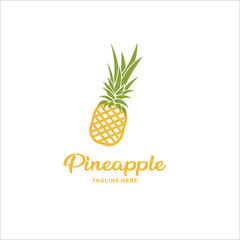 pineapple logo design icon vector