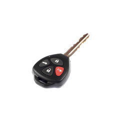 car key on white background