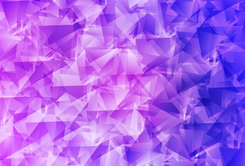 Fototapeta premium Light Purple vector gradient triangles pattern.