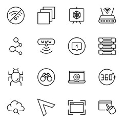 Web design icons set