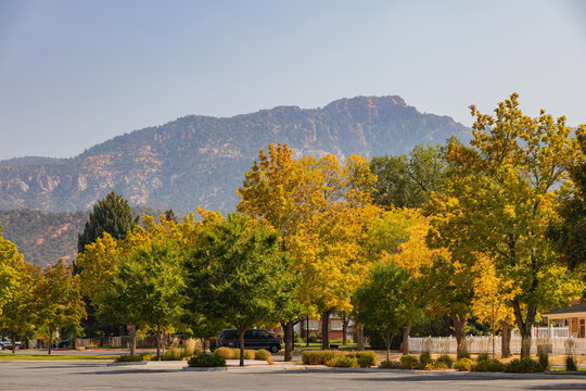 Beautiful fall color around the Parowan town