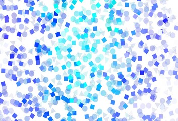 Light Blue, Green vector background with polygonal style with circles.