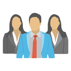 
Group of people represented by avatars showing concept of business team
