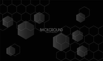 Abstract geometric background design with black color. vector