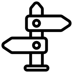 
Signposts, board arrows indicating road directions
