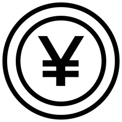 Fototapeta premium A japanese currency sign, yen coin 