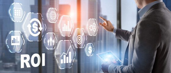 Roi Return On Investment Business Analysis Finance Concept.