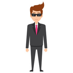 
Joyful happy businessman expressing his emotions 
