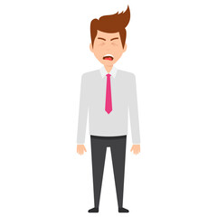 Fototapeta premiumA young business professional with anger expressions 