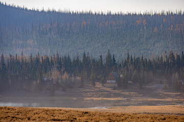 Sunny view of the beautiful rural landscape around Dixie National Forest