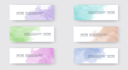 Vector banner shapes collection isolated on white