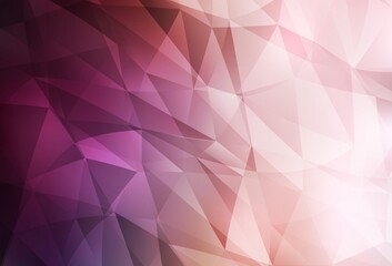 Obraz premium Light Pink vector triangle mosaic texture.