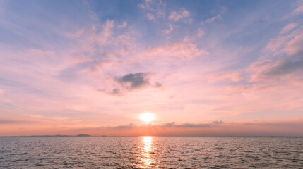 sunset over the sea