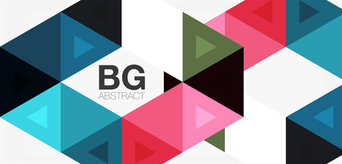 Mosaic triangle pattern abstract background for cover, banner, flyer and poster and other template