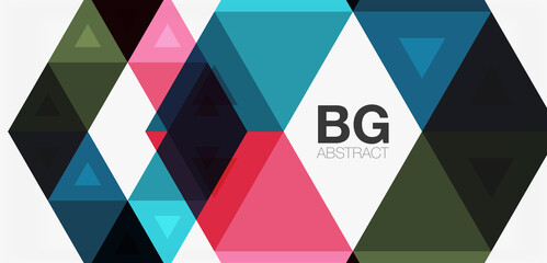 Mosaic triangle pattern abstract background for cover, banner, flyer and poster and other template