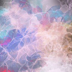 Watercolor paint like gradient background pastel ombre style. Iridescent template for brochure, banner, wallpaper, mobile screen. Neon hologram theme	