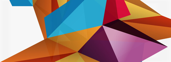 3d mosaic abstract backgrounds, low poly shape geometric design