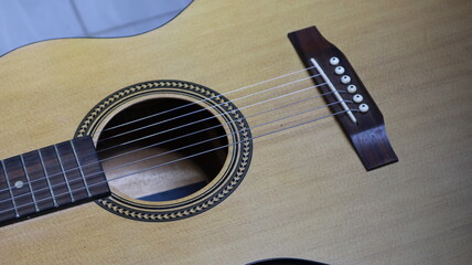 acoustic guitar close up