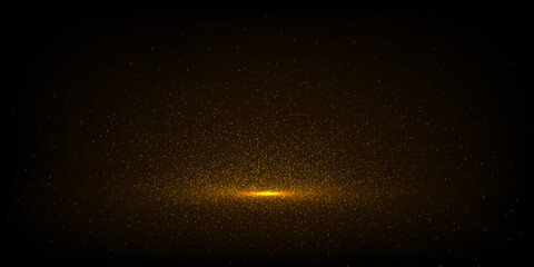 Vector abstract luxury background with golden glitter dust. Decorative backdrop with shiny glittery texture.