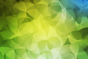 Fototapeta premium Light Green, Yellow vector polygon abstract backdrop.