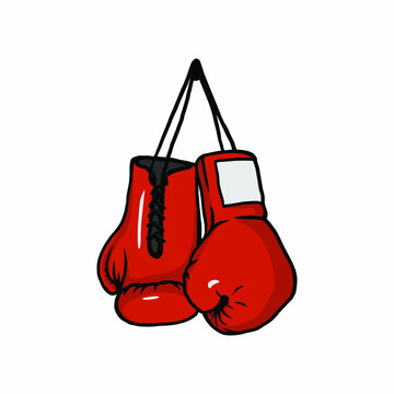 Boxing Gloves, Design element for logo, poster, card, banner, emblem, t shirt. Vector illustration