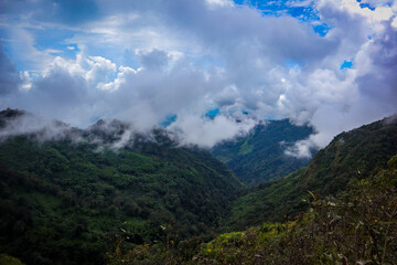 clouds over the mountains