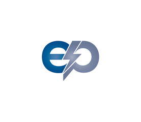 EP Alphabet Electric Logo Design Concept