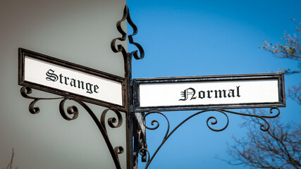 Street Sign Normal versus Strange