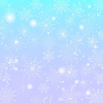 Winter background with snowflakes and snow vectorillustration