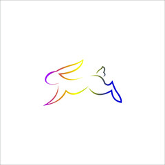 illustration logo vector rabbit icon