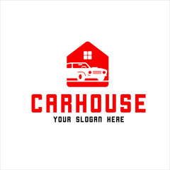 CAR HOUSE LOGO VECTOR ILLUSTRATION
