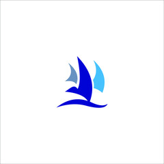 illustration logo sailboat vector icon