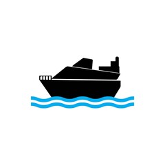Fototapeta na wymiar Ship icon logo, vector design