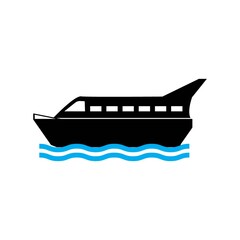 Ship icon logo, vector design