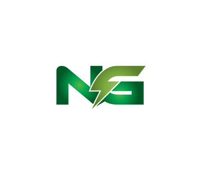NG Alphabet Electric Logo Design Concept
