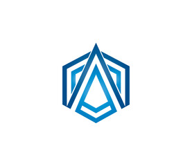 A Alphabet Modern Logo Design Concept