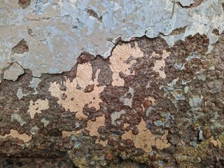 texture and background of old wall with falling plaster