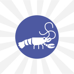 Crayfish icon. isolated on white