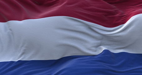 Netherlands flag waving in the wind.