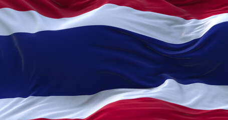 Thailand flag waving in the wind.