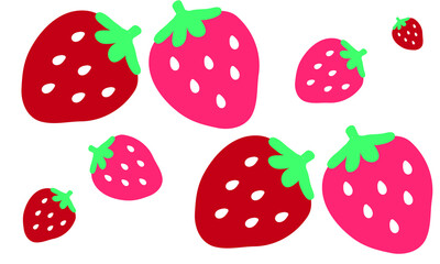 seamless pattern with strawberry